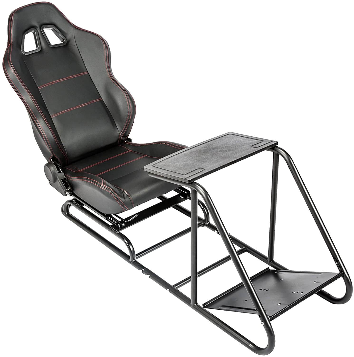 Cockpit com baquet reclinável, suporte de volante e pedais para Logitech / Thrusmaster - Image 4