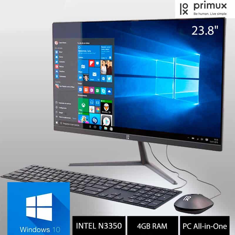 Aio Iox Primux 2301F 23.8" Intel N3350 4Gb 32Gb W10h (Comp. 2.5" Sdd) Tec+Rat