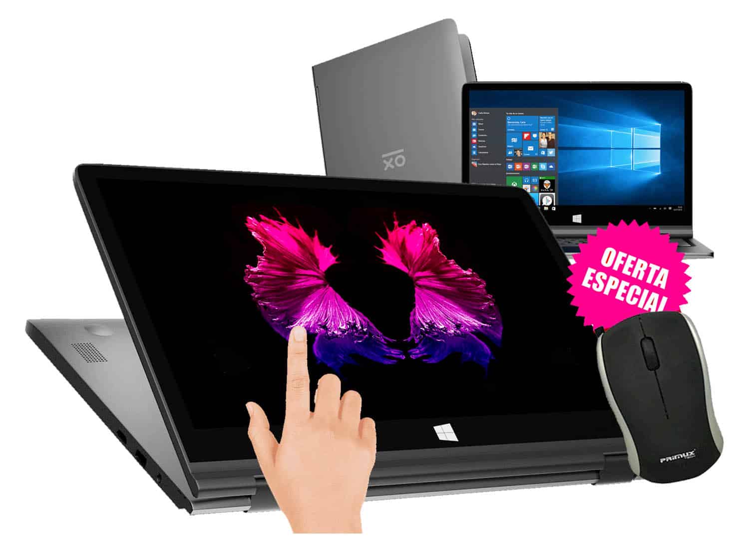 Computador Portátil Tátil Primux 1301F 4GB RAM com Windows 10 e oferta de rato