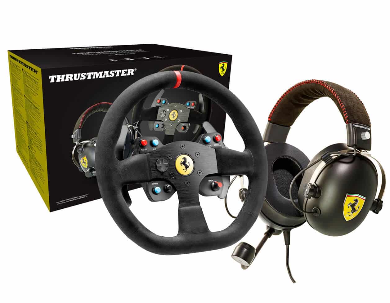 Conjunto Aro de Volante + Headphones Thrustmaster Race Kit Ferrari 599XX Evo Edition with Alcantara
